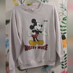 Vintage Florida Mickey Mouse Pink Sweater